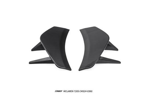 McLaren 720S 2018 2019 2020 2021 2022 2023 with Aftermarket Parts - Rear Bumper Side Valences Carbon Fiber / FRP from CMST Tuning