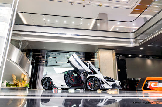 McLaren 720S 2018 2019 2020 2021 2022 2023 & 750S 2024-ON with Aftermarket Parts - Side Skirts Carbon Fiber / FRP from CMST Tuning