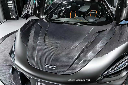 McLaren 720S 2018 2019 2020 2021 2022 2023 & 750S 2024-ON & 765LT 2021 2022 with Aftermarket Parts - Hood Carbon Fiber / FRP from CMST Tuning