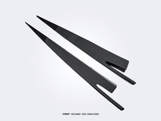 McLaren 720S 2018 2019 2020 2021 2022 2023 & 750S 2024-ON & 765LT 2021 2022 with Aftermarket Parts - Door Side Blades Carbon Fiber / FRP from CMST Tuning