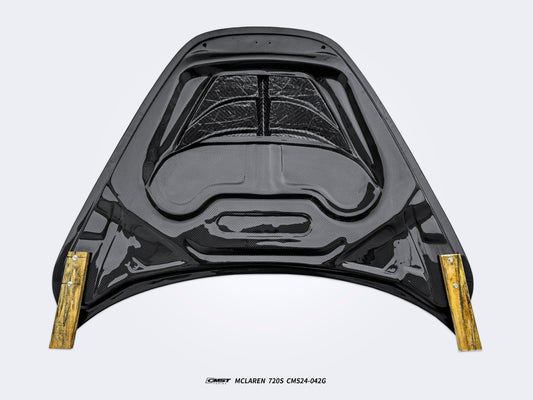 McLaren 720S 2018 2019 2020 2021 2022 2023 & 750S 2024-ON & 765LT 2021 2022 with Aftermarket Parts - Hood Carbon Fiber / FRP from CMST Tuning