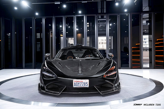 McLaren 720S 2018 2019 2020 2021 2022 2023 & 750S 2024-ON & 765LT 2021 2022 with Aftermarket Parts - Hood Carbon Fiber / FRP from CMST Tuning