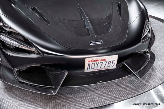McLaren 720S 2018 2019 2020 2021 2022 2023 with Aftermarket Parts - V3 Front Lip Carbon Fiber / FRP from CMST Tuning