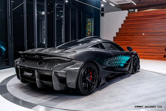 McLaren 720S 2018 2019 2020 2021 2022 2023 & 750S 2024-ON & 765LT 2021 2022 with Aftermarket Parts - Roof Scoop Carbon Fiber / FRP from CMST Tuning