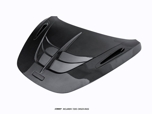 McLaren 720S 2018 2019 2020 2021 2022 2023 & 750S 2024-ON & 765LT 2021 2022 with Aftermarket Parts - Hood Carbon Fiber / FRP from CMST Tuning