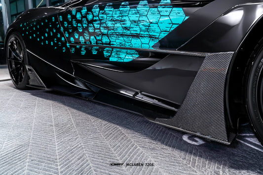McLaren 720S 2018 2019 2020 2021 2022 2023 & 750S 2024-ON & 765LT 2021 2022 with Aftermarket Parts - Door Side Blades Carbon Fiber / FRP from CMST Tuning