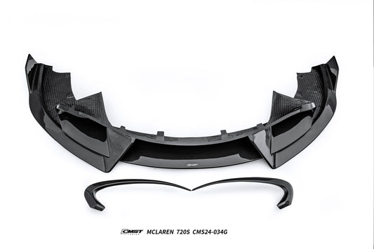 McLaren 720S 2018 2019 2020 2021 2022 2023 with Aftermarket Parts - V2 Front Lip Carbon Fiber / FRP from CMST Tuning