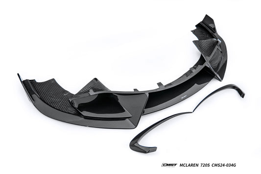 McLaren 720S 2018 2019 2020 2021 2022 2023 with Aftermarket Parts - V2 Front Lip Carbon Fiber / FRP from CMST Tuning