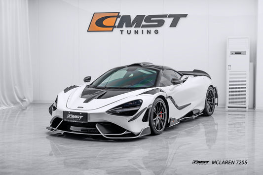 McLaren 720s 2018 2019 2020 2021 2022 2023 & 765LT 2021 2022 & 750s 2024 with Aftermarket Parts - 765lt Conversion Side Skirts Carbon Fiber / FRP from CMST Tuning