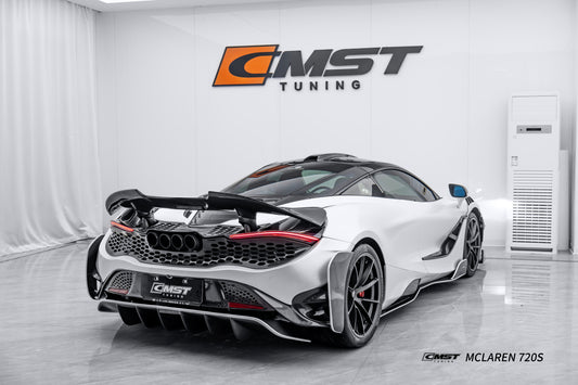 McLaren 720s 2018 2019 2020 2021 2022 2023 & 765LT 2021 2022 & 750s 2024 with Aftermarket Parts - 765lt Conversion Side Skirts Carbon Fiber / FRP from CMST Tuning