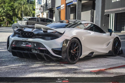 McLaren 720s 2018 2019 2020 2021 2022 2023 & 765LT 2021 2022 & 750s 2024 with Aftermarket Parts - 765lt Conversion Side Skirts Carbon Fiber / FRP from CMST Tuning