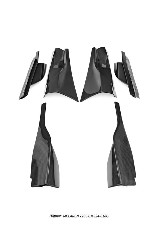 McLaren 720s 2018 2019 2020 2021 2022 2023 & 765LT 2021 2022 & 750s 2024 with Aftermarket Parts - 765lt Conversion Side Skirts Carbon Fiber / FRP from CMST Tuning