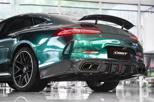 Mercedes Benz AMG GT 4 Door GT53 GT43 GT50 X290 2019-ON with Aftermarket Parts - Rear Diffuser & Exhaust Tips Carbon Fiber / FRP from CMST Tuning