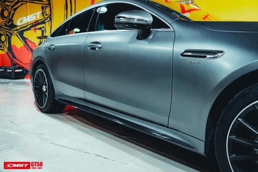 Mercedes Benz AMG GT 4 Door GT53 GT43 GT50 X290 2019-ON with Aftermarket Parts - Side Skirts Trim Cover Carbon Fiber / FRP from CMST Tuning