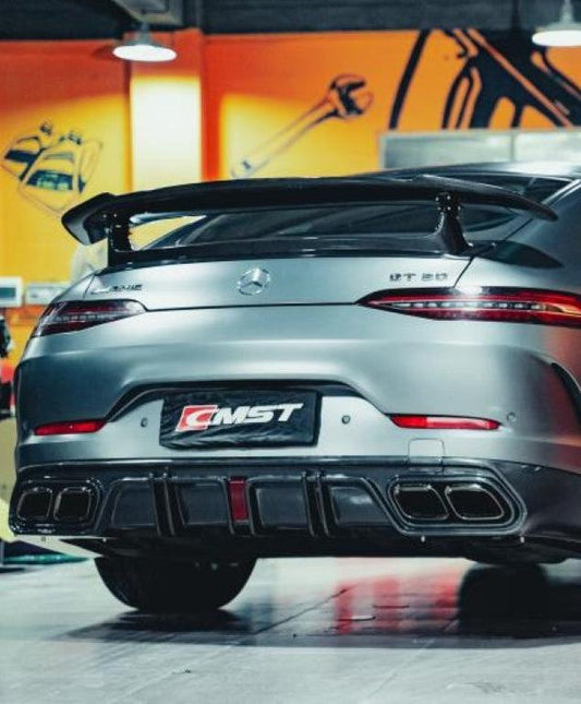 Mercedes Benz AMG GT 4 Door GT53 GT43 GT50 X290 2019-ON with Aftermarket Parts - Rear Diffuser & Exhaust Tips Carbon Fiber / FRP from CMST Tuning