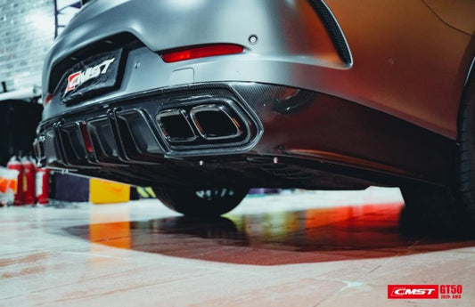 Mercedes Benz AMG GT 4 Door GT53 GT43 GT50 X290 2019-ON with Aftermarket Parts - Rear Diffuser & Exhaust Tips Carbon Fiber / FRP from CMST Tuning