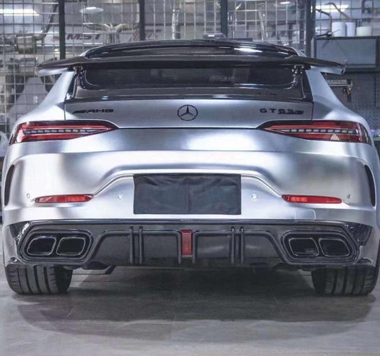 Mercedes Benz AMG GT 4 Door GT53 GT43 GT50 X290 2019-ON with Aftermarket Parts - Rear Diffuser & Exhaust Tips Carbon Fiber / FRP from CMST Tuning