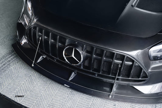 Mercedes Benz AMG GT GTS GTC C190 2016-2021 (designed to work with CMST Black Series Style Front Fenders, corner small lips would need to be shaved off for fitment with OEM fenders, 3 point star not included) with Aftermarket Parts - Front Bumper Set Carbon Fiber / FRP from CMST Tuning