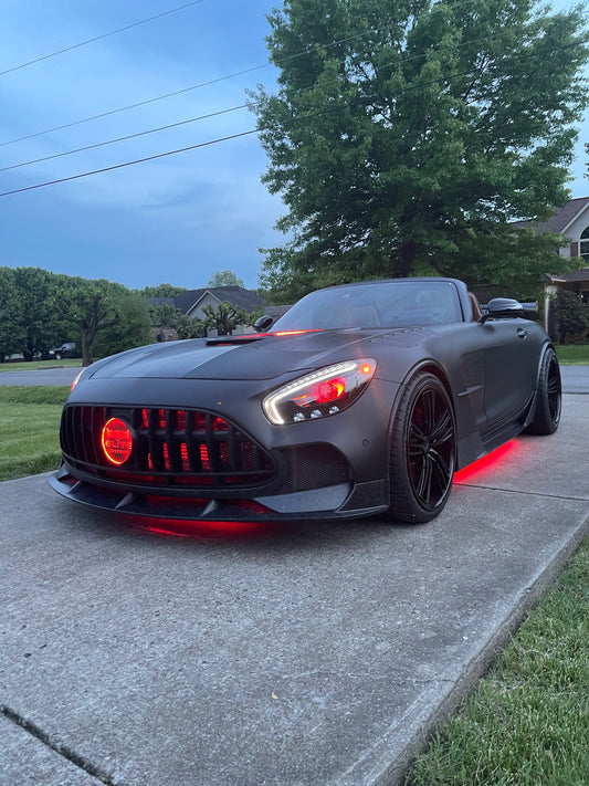 Mercedes Benz AMG GT GTS C190 2016-2021 with Aftermarket Parts - Black Series Style Side Skirts Carbon Fiber / FRP from CMST Tuning