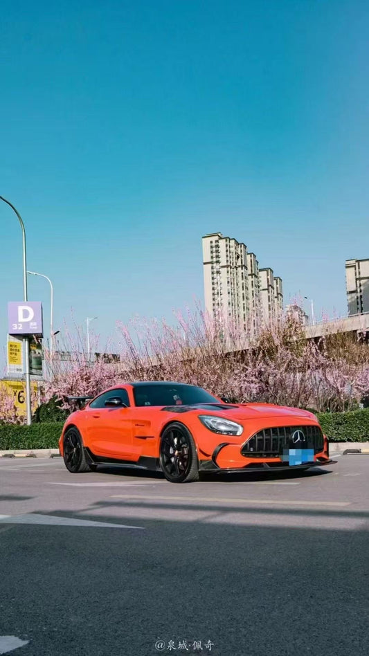 Mercedes Benz AMG GT GTS C190 2016 2017 2018 2019 2020 2021 with Aftermarket Parts - Black Series Side Skirts Carbon Fiber / FRP from CMST Tuning