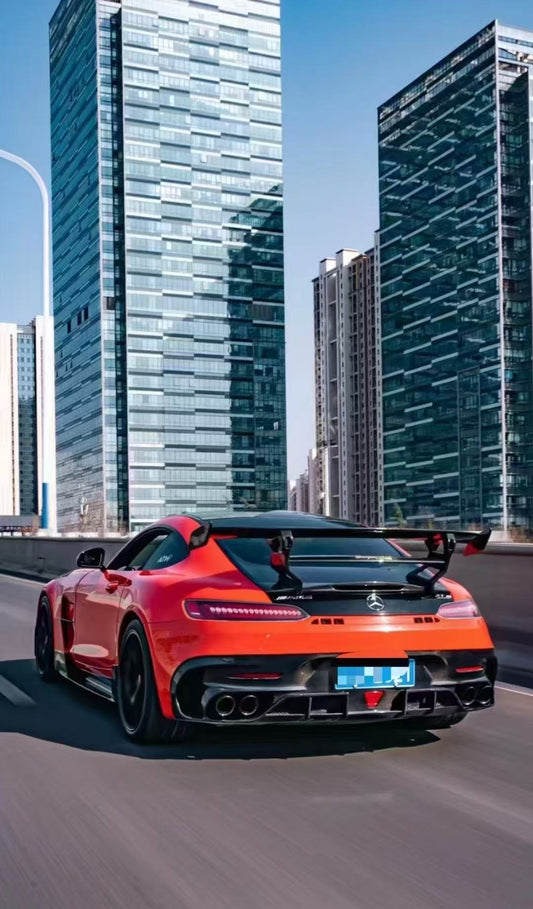 Mercedes Benz AMG GT Base GTS GTC C190 2016 2017 2018 2019 2020 2021 with Aftermarket Parts - V2 Rear Wing Carbon Fiber / FRP from CMST Tuning