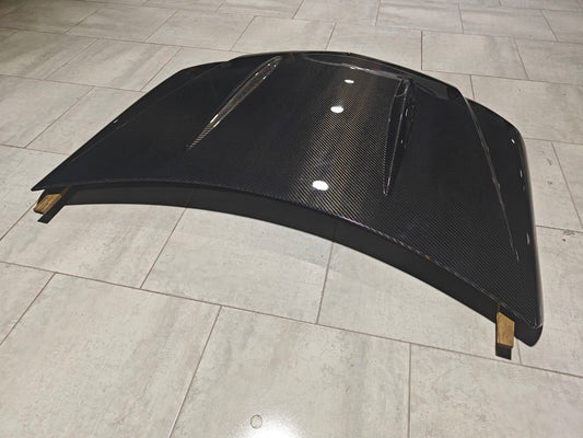 Mercedes Benz C-Class C300 C280 W204 Pre-Facelift 2007 2008 2009 2010 2011 with Aftermarket Parts - Hood Carbon Fiber from CMST Tuning