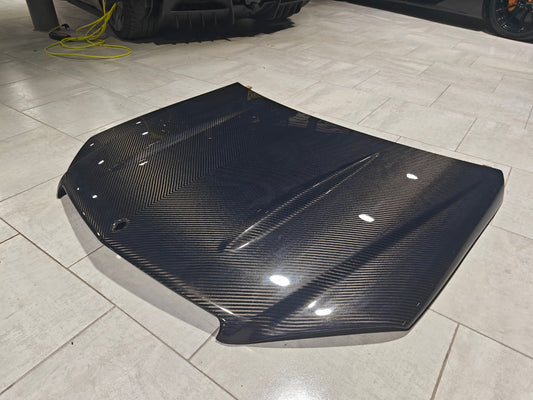 Mercedes Benz C-Class C300 C280 W204 Pre-Facelift 2007 2008 2009 2010 2011 with Aftermarket Parts - Hood Carbon Fiber from CMST Tuning