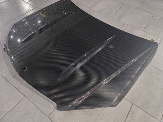 Mercedes Benz C-Class C300 C280 W204 Pre-Facelift 2007 2008 2009 2010 2011 with Aftermarket Parts - Hood Carbon Fiber from CMST Tuning