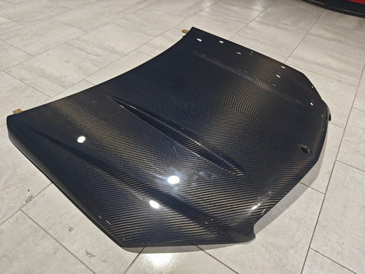 Mercedes Benz C-Class C300 C280 W204 Pre-Facelift 2007 2008 2009 2010 2011 with Aftermarket Parts - Hood Carbon Fiber from CMST Tuning