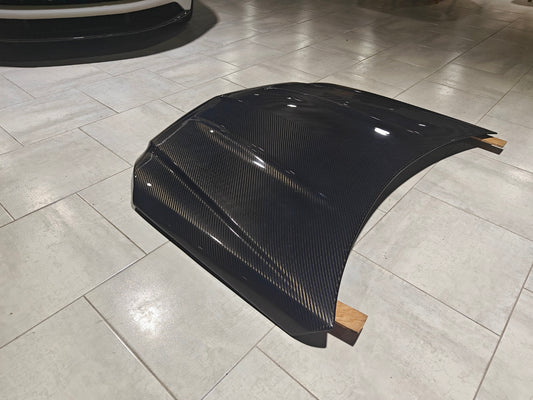 Mercedes Benz C-Class C350 C300 C250 Luxury Sport W204 Facelift 2012 2013 2014 with Aftermarket Parts - Hood Carbon Fiber from CMST Tuning