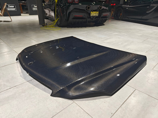 Mercedes Benz C-Class C350 C300 C250 Luxury Sport W204 Facelift 2012 2013 2014 with Aftermarket Parts - Hood Carbon Fiber from CMST Tuning