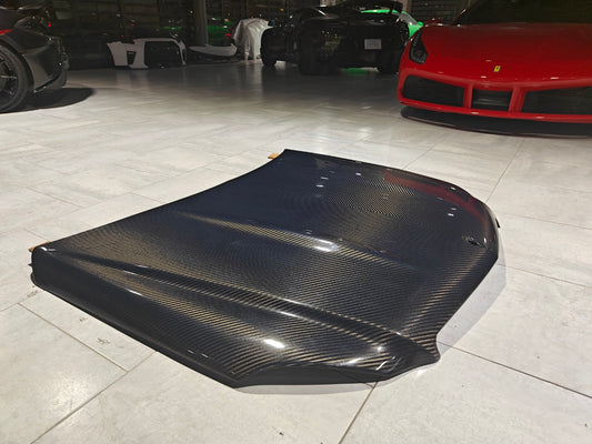 Mercedes Benz C-Class C350 C300 C250 Luxury Sport W204 Facelift 2012 2013 2014 with Aftermarket Parts - Hood Carbon Fiber from CMST Tuning