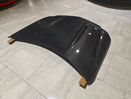 Mercedes Benz C-Class C350 C300 C250 Luxury Sport W204 Facelift 2012 2013 2014 with Aftermarket Parts - Hood Carbon Fiber from CMST Tuning