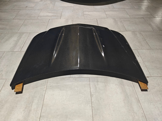 Mercedes Benz C-Class C350 C300 C250 Luxury Sport W204 Facelift 2012 2013 2014 with Aftermarket Parts - Hood Carbon Fiber from CMST Tuning