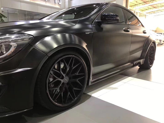 Mercedes Benz CLA45 AMG CLA250 C117 (fitment for CLA250 requires sport package bumper) 2014 2015 2016 with Aftermarket Parts - Widebody Front Wheel Archs Fender Flares & Intake Vent Valances & Rear Fender Flares Carbon Fiber / FRP from CMST Tuning