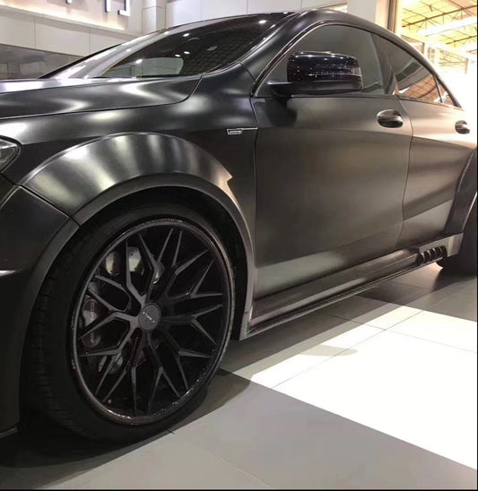 Mercedes Benz CLA45 AMG CLA250 C117 2014 2015 2016 2017 2018 2019 (designed to be installed with CMST widebody) with Aftermarket Parts - Side Skirts Carbon Fiber / FRP from CMST Tuning