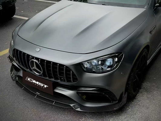 Mercedes Benz E-Class E63S E63 W213 2021-2023 with Aftermarket Parts - Carbon Fiber FRP Front Intake Vent Cover from CMST Tuning