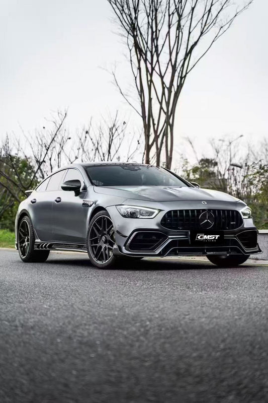 Mercedes Benz AMG GT 4 Door GT63 GT63s GT53 GT43 GT50 X290 2019 2020 2021 2022 2023 2024 with Aftermarket Parts - Front Bumper Set Carbon Fiber / FRP from CMST Tuning