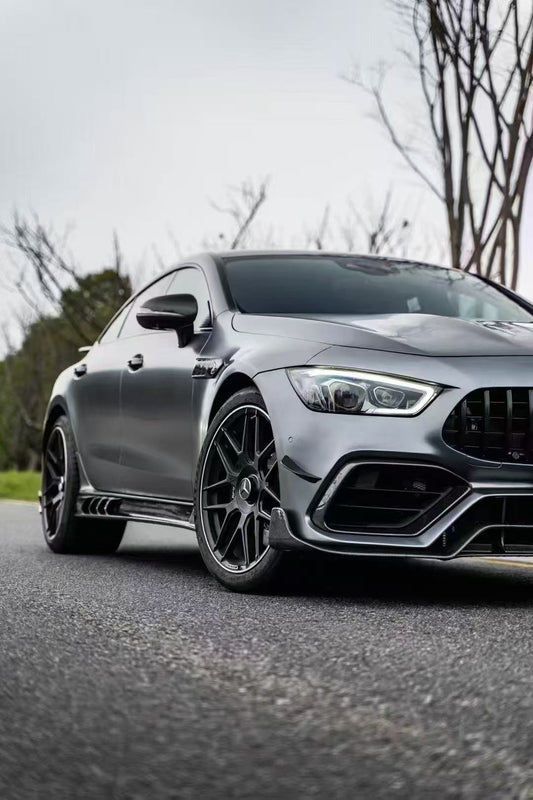 Mercedes Benz AMG GT 4 Door GT63 GT63s GT53 GT43 GT50 X290 2019 2020 2021 2022 2023 2024 with Aftermarket Parts - Front Bumper Set Carbon Fiber / FRP from CMST Tuning
