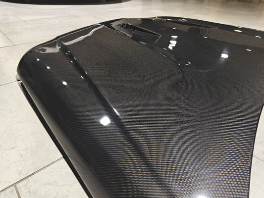 Mercedes Benz W204 C63 AMG Facelift 2012 2013 2014 with Aftermarket Parts - Hood Carbon Fiber from CMST Tuning