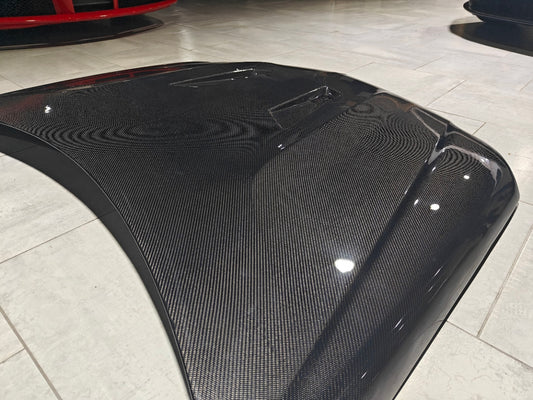 Mercedes Benz W204 C63 AMG Facelift 2012 2013 2014 with Aftermarket Parts - Hood Carbon Fiber from CMST Tuning