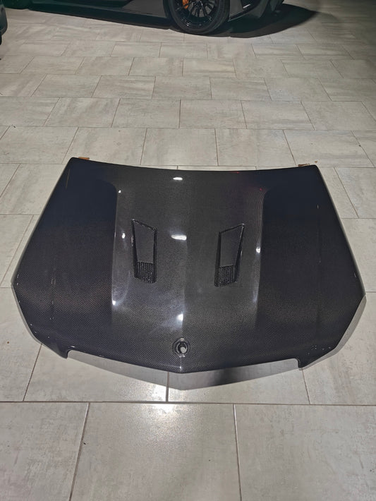 Mercedes Benz W204 C63 AMG Facelift 2012 2013 2014 with Aftermarket Parts - Hood Carbon Fiber from CMST Tuning