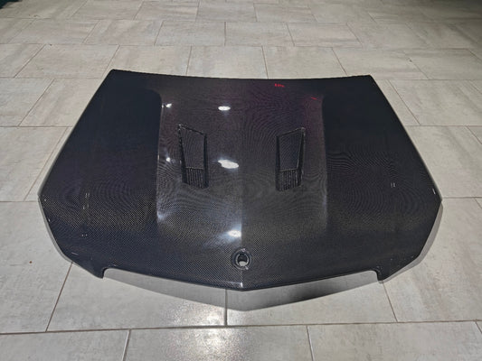 Mercedes Benz W204 C63 AMG Facelift 2012 2013 2014 with Aftermarket Parts - Hood Carbon Fiber from CMST Tuning