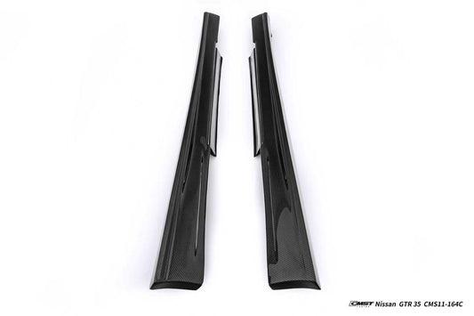 Nissan GTR R35 CBA DBA EBA 2008 2009 2010 2011 2012 2013 2014 2015 2016 2017 2018 2019 2020 2021 2022 2023 2024 with Aftermarket Parts - 2024 NISMO Style Side Skirts Carbon Fiber / FRP from CMST Tuning