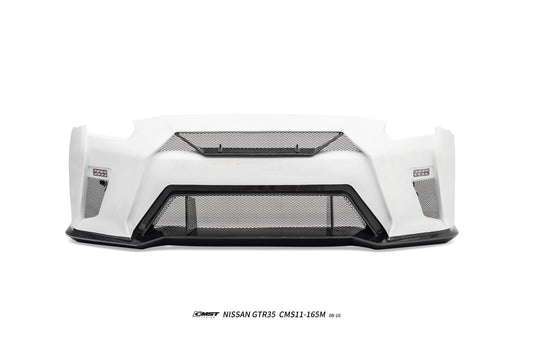 Nissan GTR R35 CBA DBA EBA 2008 2009 2010 2011 2012 2013 2014 2015 2016 2017 2018 2019 2020 2021 2022 2023 2024 (for installation on 2017-2024 vehicles, 2008-2016 hood is recommended) with Aftermarket Parts - HORIZON Front Bumper & Undertray Carbon Fiber / FRP from CMST Tuning