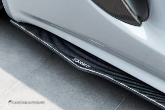Porsche 718 718 Cayman Boxster Base S T GTS GT4 Spyder 2017-ON with Aftermarket Parts - V1 Style Side Skirts Carbon Fiber / FRP from CMST Tuning