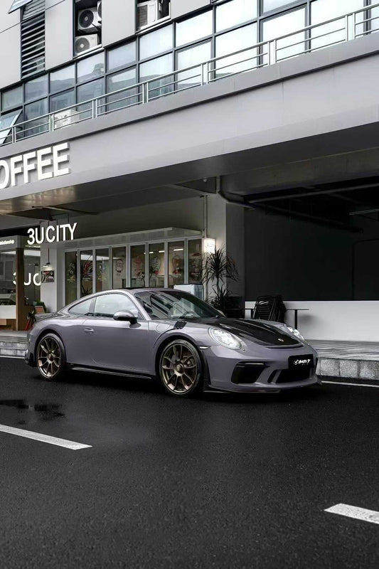 Porsche 991 991.1 911 Turbo/Turbo S/GT3RS 2012 2013 2014 2015 2016 & 991 991.2 911 Turbo/Turbo S/GT3RS/GT2RS 2017 2018 2019 with Aftermarket Parts - Side Skirts Carbon Fiber / FPR from CMST Tuning