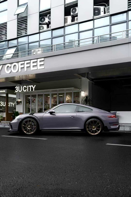 Porsche 991 991.1 911 Turbo/Turbo S/GT3RS 2012 2013 2014 2015 2016 & 991 991.2 911 Turbo/Turbo S/GT3RS/GT2RS 2017 2018 2019 with Aftermarket Parts - Side Skirts Carbon Fiber / FPR from CMST Tuning