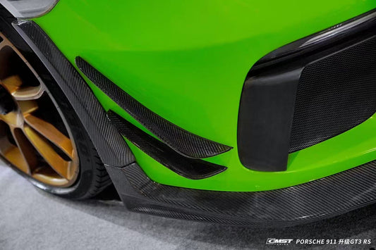 Porsche 991 991.1 911 Turbo/Turbo S/GT3RS 2012 2013 2014 2015 2016 & 991 991.2 911 Turbo/Turbo S/GT3RS/GT2RS 2017 2018 2019 with Aftermarket Parts - Front Canards Carbon Fiber / FRP from CMST Tuning