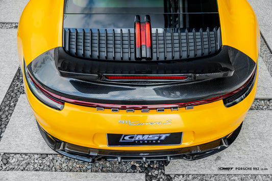 Porsche 911 992 992.1 Carerra Base/S/T/4/4S/Targa 4/Targa 4S/GTS 2020 2021 2022 2023 2024 with Aftermarket Parts - Rear Spoiler Pre-preg Carbon Fiber / FRP from CMST Tuning